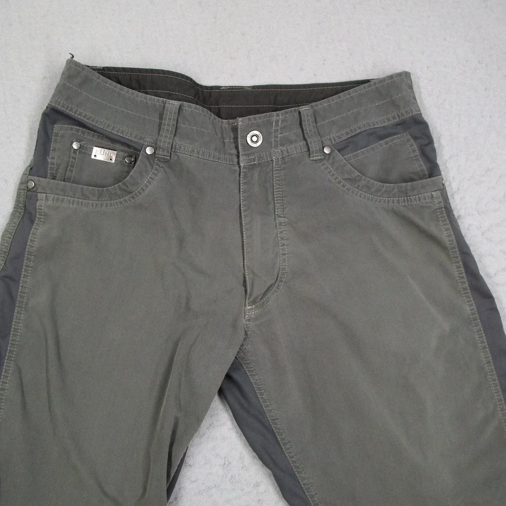 Kuhl Radikl Pants Mens 35x30 Olive Green Hybrid Hiking Outdoor Stretch Trousers